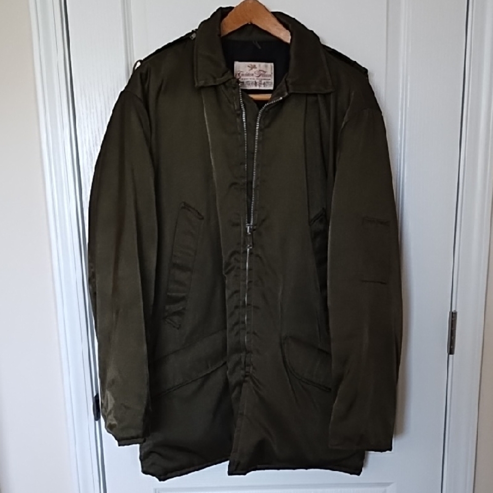 Golden Fleece Industrial Jacket Men's Size L 42 44 Hunting Fishing Farming Green